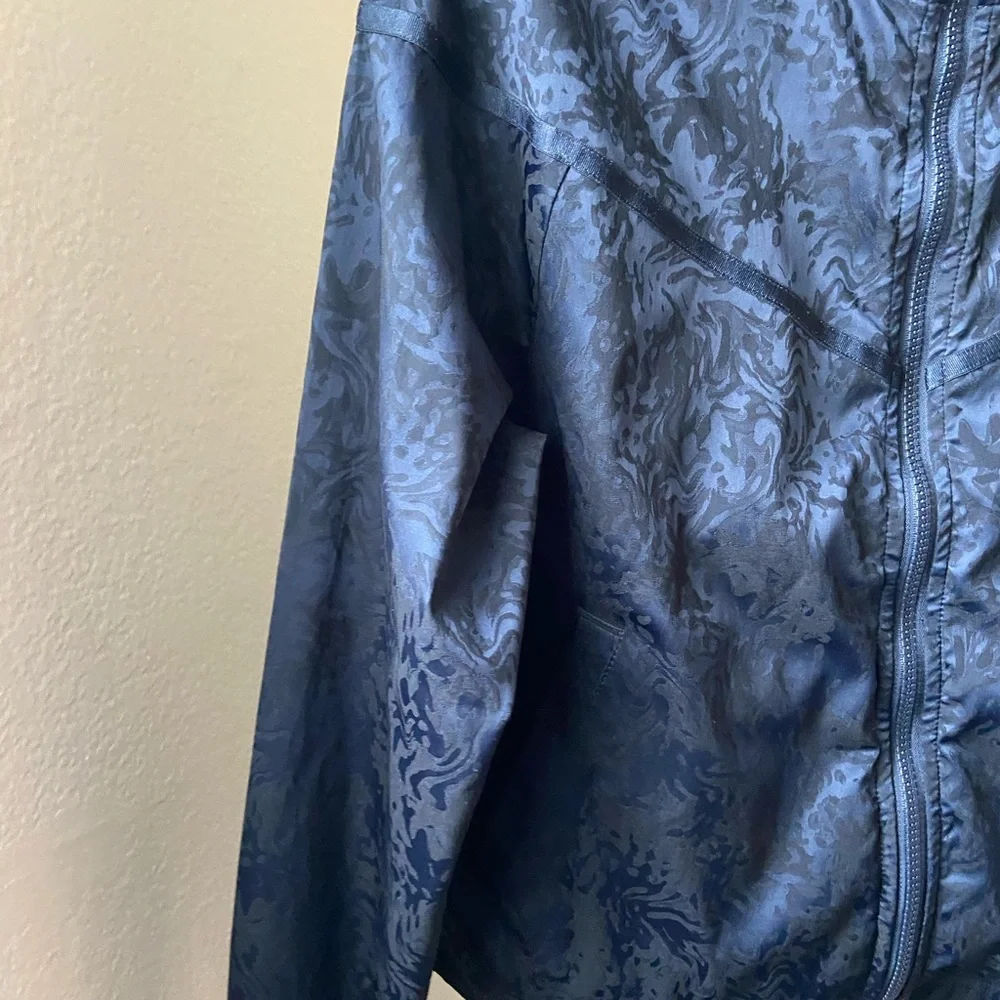 Nike full zip jacquard navy jacket, size M
